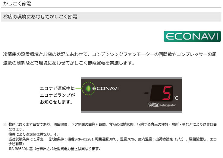 パナソニック業務用冷蔵庫商品説明